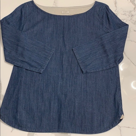 J. Crew Jean Blouse - Picture 1 of 9